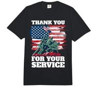 Drapeau des États-Unis « Thank You for Your Service » - Jour commémoratif des Anciens Combattants Comfort Colors Adult Heavyweight T-Shirt