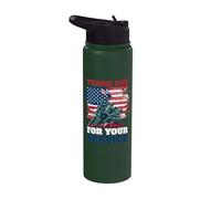 Drapeau des États-Unis « Thank You For Your Service » - Jour commémoratif des anciens combattants Stainless Steel Insulated Water Bottle
