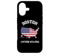 Drapeau des États-Unis Vieilli Boston Coque pour iPhone 17