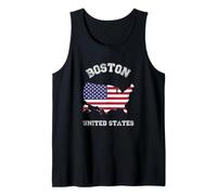 Drapeau des États-Unis Vieilli Boston Débardeur