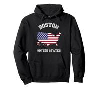 Drapeau des États-Unis Vieilli Boston Sweat à Capuche