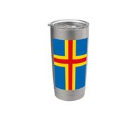 Drapeau des îles Åland Gobelet isotherme en acier inoxydable double paroi