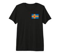 Drapeau des îles Åland T-Shirt Haut de Gamme