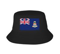 Drapeau des îles Caïmans Chapeau cloche double couche pour toutes les saisons Pliable Convient pour l'extérieur, la pêche, les voyages Noir