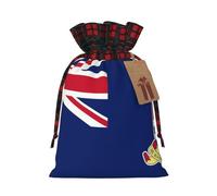 Drapeau des îles Caïmans Deux Couleurs Cordon Sac Cadeau S Beau Pratique Convient pour Noël Anniversaire