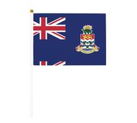 Drapeau des îles Caïmans en dix pièces - Drapeau imprimé double face - 14 x 20,8 cm - Convient pour les activités d'équipe