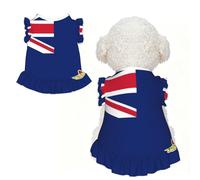 Drapeau des îles Caïmans M Vêtements pour petits chiens - Tenue d'été mignonne pour chiot, doux et respirant