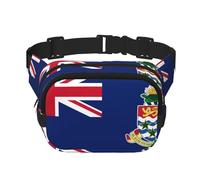 Drapeau des îles Caïmans Sac banane imprimé à la mode, sac messager unisexe, sac banane de voyage tendance, noir, taille unique