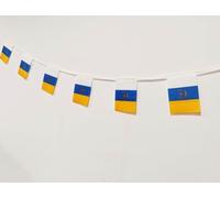 Drapeau des îles Canaries 40 unités drapeau des îles Canaries Guirlande Îles Canaries 11,4 m Fanions Îles Canaries, drapeau national 14 x 21 cm pour décorations de bar