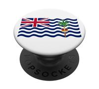 Drapeau des îles Chagos - Territoire Britannique de l'océan Indien PopSockets PopGrip Adhésif