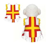 Drapeau des îles de Guernesey - Robe pour chien - Vêtements d'été pour chiens et chats