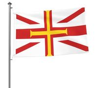 Drapeau des îles Guernesey pour l'extérieur - 0,6 x 0,9 m pour l'extérieur, parfait drapeau de jardin et de cour pour décoration d'été