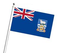 Drapeau des îles Malouines, drapeau des Malouines avec bateau à manches et cabane dans les arbres | Union Jack avec sa Majesté le Royaume-Uni, peut être utilisé comme toile de d'événement pour la