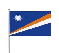Drapeau des îles Marshall - Drapeaux décoratifs d'extérieur - 0,9 x 1,5 m - Léger et beau - Convient pour les terrasses en plein air et les célébrations de festivals.