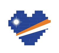 Drapeau des îles Marshall - Puzzle en forme de cœur - Pour Saint-Valentin, anniversaire, mariage