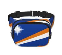 Drapeau des îles Marshall Sac banane imprimé mode sac messager unisexe sac banane voyage mode noir taille unique