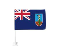 Drapeau des îles Montserrat pour voiture, extérieur, fenêtre, clip 30 x 45 cm, décoration de voiture double face