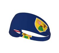 Drapeau des îles Turques et Caïques à motifs, bandeau de sport, yoga, bandeau élastique, adapté pour la course, le fitness, le cyclisme et d'autres sports.