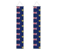 Drapeau des îles Turques et Caïques - Bannière de porche imprimée pour Thanksgiving, bannières d'intérieur pour porte d'entrée, pour toutes les célébrations