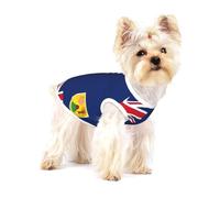 Drapeau des îles Turques et Caïques Chemises pour chien Gilets pour animaux de compagnie Vêtements pour chien T-shirt en coton imprimé Gilet pour petits chiens chiots chats