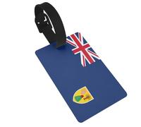 Drapeau des îles Turques et Caïques - Étiquette de bagage de voyage - Protection de la vie privée - Étiquettes d'identification personnalisées
