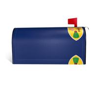 Drapeau des îles Turques et Caïques. Housse de boîte aux lettres en tissu imperméable avec une impression sur un côté et une ouverture incurvée sur un côté.