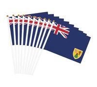 Drapeau des îles Turques et Caïques - Impression pratique - Drapeau léger - Décoration intérieure et extérieure - Pour événements et fêtes