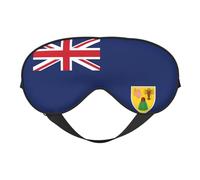 Drapeau des îles Turques et Caïques - Imprimé - Fonctionnalité - Masque pour les yeux - Respirant - Pour le camping, la méditation et le yoga