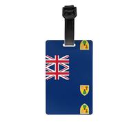 Drapeau des îles Turques et Caïques pour étiquette de bagage qui protège votre vie privée et est un must have pour les voyages et est durable