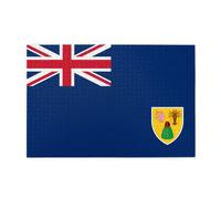 Drapeau des îles Turques et Caïques Puzzle en bois horizontal 1000 pièces Détendez-vous et améliorez les compétences et la concentration