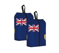 Drapeau des îles Turques et Caïques Sac à chaussures de voyage résistant à l'eau avec poignée pour valise, baskets, bottes, gym, 1 pièce, 2 pièces., One Size, Classique