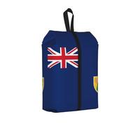 Drapeau des îles Turques et Caïques Sac à chaussures de voyage résistant à l'eau avec poignée pour valise, baskets, bottes, gym, 1 pièce, 1 pièce., One Size, Classique