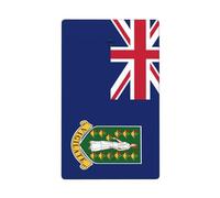 Drapeau des îles Vierges britanniques - Plaque murale vierge - 1 gang - Pour cuisine, salle de bain - Dimensions : 11,4 x 7 cm