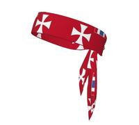 Drapeau des îles Wallis et Futuna Imprimé Bandeau Sport Unisexe - Bandeau élastique réglable pour fitness, sport et course à pied