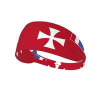 Drapeau des îles Wallis et Futuna Imprimés Bandeau de Sport Élastique Respirant et Évacuation de la transpiration Convient pour Yoga Course et Fitness