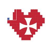 Drapeau des îles Wallis et Futuna - Puzzle en forme de cœur - Pour Saint-Valentin, anniversaire, mariage