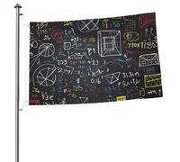 Drapeau des mathématiques et de la physique - 6 x 0,9 m - Impression double face - Drapeau de jardin pour l'extérieur - Drapeaux de vacances - Bannière cadeau avec œillets - Toile de fond pour photo