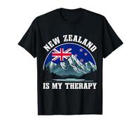 Drapeau des Montagnes « New Zealand is My Therapy » T-Shirt