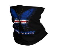 Drapeau des Papillons du Cap-Vert Homme Femme Snood Léger Foulard Élastique Tour De Cou pour Randonnée Moto Hiver Pêche