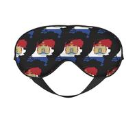 Drapeau des Pays-Bas Carte 11 Drapeau des Pays-Bas Carte Masques de sommeil Sangle réglable Masque pour les yeux doux pour femmes Hommes Voyage Travail Maison