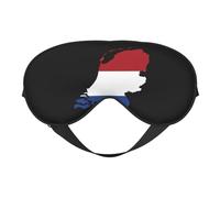 Drapeau des Pays-Bas Carte 12 Drapeau des Pays-Bas Carte Masques de sommeil Sangle réglable Masque pour les yeux doux pour femmes Hommes Voyage Travail Maison