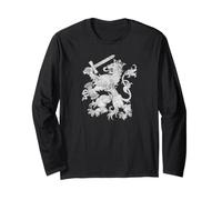 Drapeau des Pays-Bas Dutch Pride Holland Roots Lion Coat of Armes Manche Longue