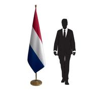 Drapeau des Pays-Bas sur pied avec hampe et socle - Présentation officielle et décoration diplomatique idéale pour Ambassades, Institutions, Bureaux, Réunions, Conférences et Cérémonies. Code CN7-NL