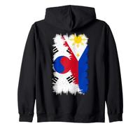 Drapeau des Philippines - Corée du Sud - Demi Corée - Moitié Philippine Sweat à Capuche