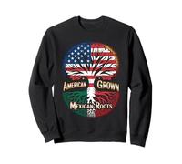 Drapeau des Racines mexicaines cultivées par l'Amérique pour Homme et Femme Sweatshirt