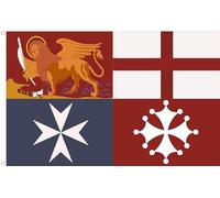 Drapeau des Républiques marines (ITALIE). Norme navale italienne. Qualité satin premium. Grande taille 150 x 90 cm.