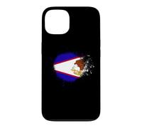 Drapeau des Samoa américaines en Spray Style éclaboussures de Peinture Coque pour iPhone 13