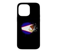 Drapeau des Samoa américaines en Spray Style éclaboussures de Peinture Coque pour iPhone 14 Pro Max
