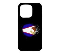 Drapeau des Samoa américaines en Spray Style éclaboussures de Peinture Coque pour iPhone 15 Pro