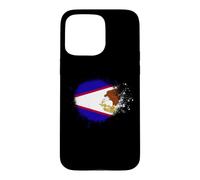 Drapeau des Samoa américaines en Spray Style éclaboussures de Peinture Coque pour iPhone 15 Pro Max
